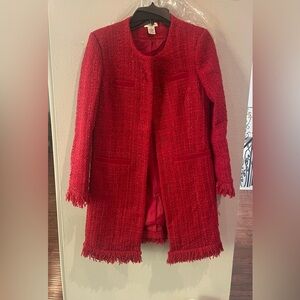 Beautiful stylish red long coat